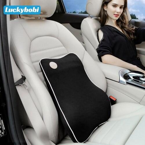Car Back Support Chair Massage Lumbar Support Waist Car Cushion Memory Foam Pad For Car Office Home Universal Backrest Cushion