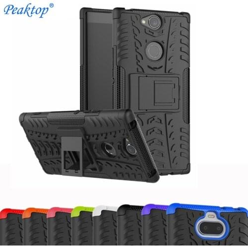 Hard Armor Holder Silicone Case For Sony Xperia 10 1 L1 L2 L3 XA Ultra XA1 XA2 Plus XZ1 XZ2 XZ3 Compact XZ Premium Ace 8 5 Cover