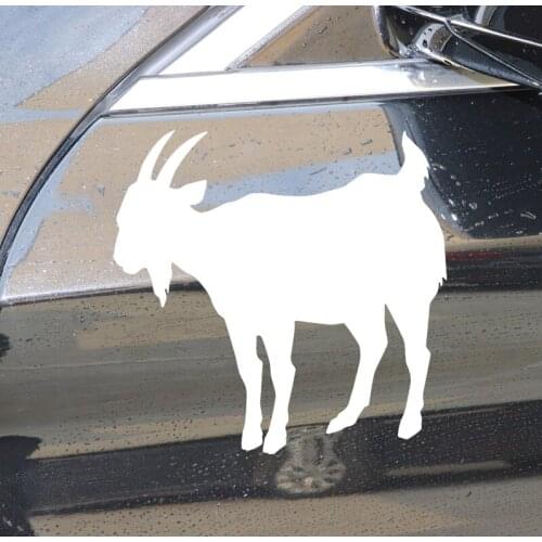 16.2CM*16.2CM Goat Decorate Pattern Car Sticker Car Door Accessories Vinyl Decal Black/Silver N1022