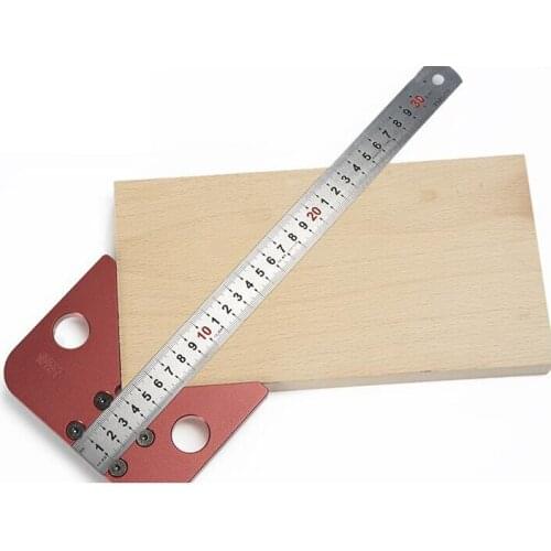 Woodworking Round Center Ruler 45 Degree Angle Ruler Wood Meter Dash Gauge Woodworking Round Center Line Scriber