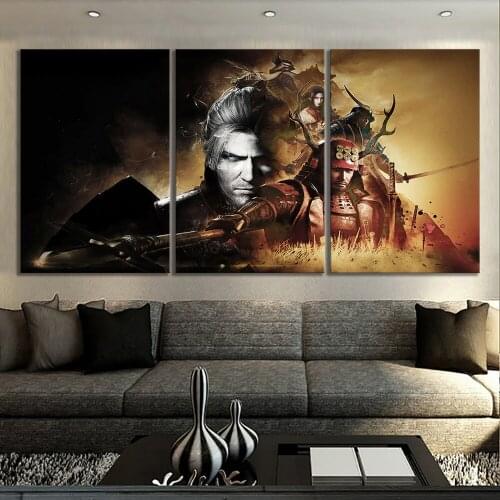 HD Fantasy Art Warrior Picture Dark Warring States Video Games NIOH Poster Art Canvas Paintings for Living Room Wall Decor