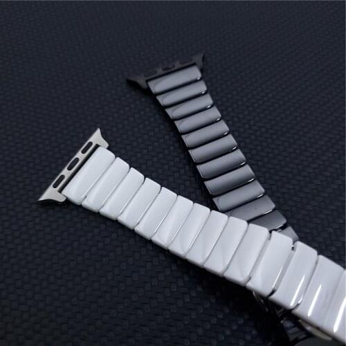 Classic Ceramic Strap for Apple Watch Band 6 5 4 40mm 44mm Slim Bracelet for iWatch Series 6 3 38mm 42mm Sports Belt Watchbands