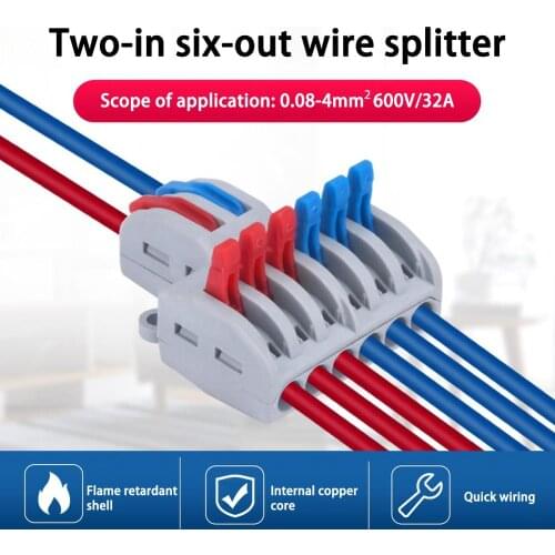 Terminal Blocks Connectors Mini Wire Connector Conductor Threader Splitter Universal Conductor Terminal Block Threader Splitter