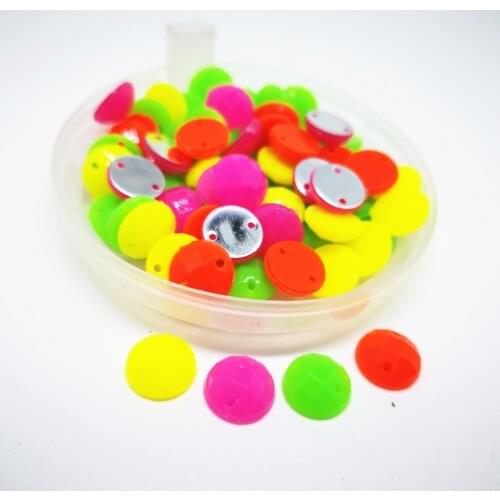 10mm Neon Color Round Resin sew-on Rhinestone Applique Flatback Nail Crystal Stone Non Hotfix Strass Diamond for Crafts