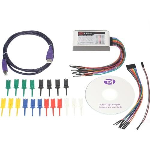 LA1010 Logic Analyzer 100M Sampling Rate 16 Channels Adjustable Threshold LA1010 Logic Analyzer 100M Sampling Rate