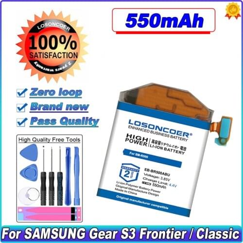 LOSONCOER 400mAh EB-BR500ABU High Capacity Battery for Samsung Galaxy Watch Active SM-R500 Smart Watch Battery