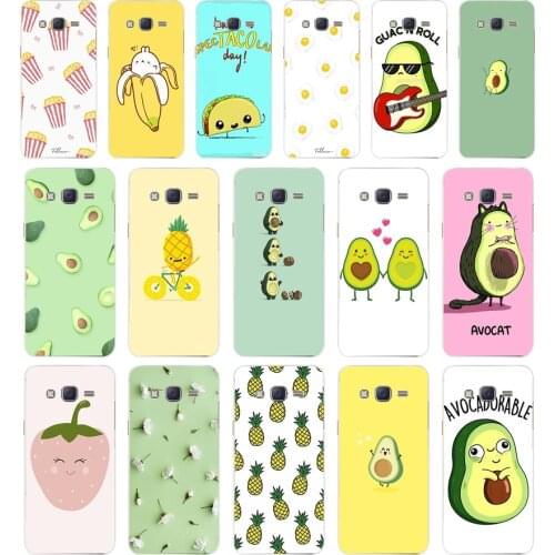 96AA cartoon avocado Soft Silicone Tpu Cover phone Case for Samsung Galaxy j2 Pro j2 Core 2018 j4 Plus 2018 j5 j7 Prime Neo Case