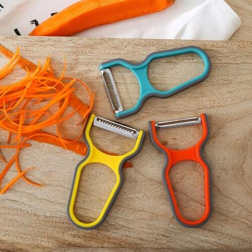 3pcs Vegetable Peeler Kit Magic Trio Peeler Slicer Shredder Peeler Stainless Steel Blade Grater Zesters Kitchen Accessories