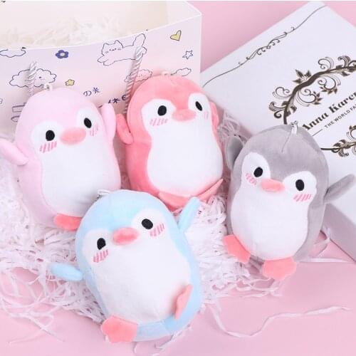 New Size 7/12CM Penguin Stuffed Plush Toy , Key Chain , Kids Gift Belt Animal Doll