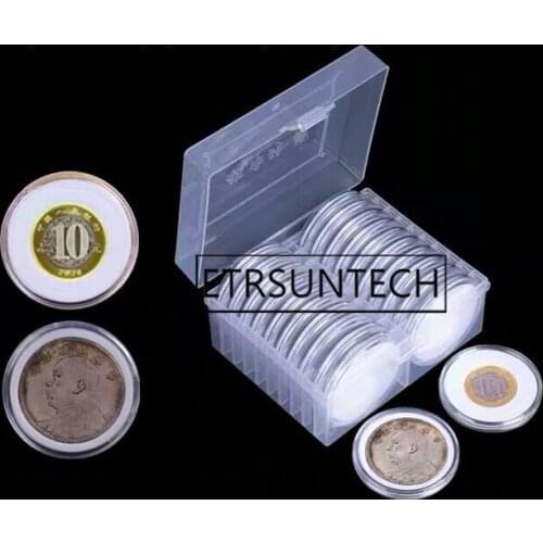 30sets Plastic Clear Capsule Collection Coin Storage Box 16/20/25/27/30/38/46 Coin Capsule Collection Storage Case For Home