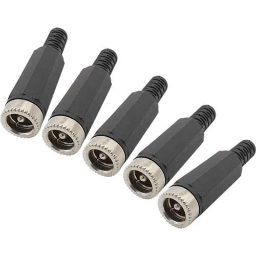 10Pcs 5.5x2.1mm DC Power Jack Socket Welding DC Female Jack Plug 5.5mm*2.1mm Soldered Barrel Connector for DIY Projects