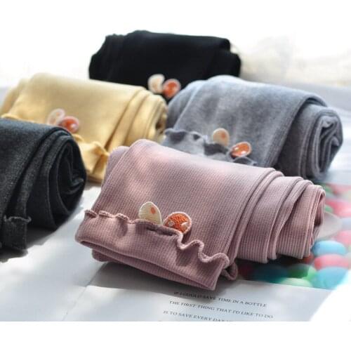 Spring Autumn New Kids Leggings 2-10 Y Baby Girls Trousers Cartoon Cute Cotton Soft Skinny Pants for Girls Childrens Leggings