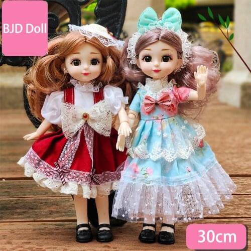 Dress Up Bjd Doll Gift with Box Set 32cm Doll Girl Toy Birthday Gift