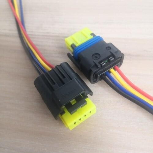 1/2/4/10pcs/lot 4 Pin/Way Petrol Pump Plug FCI Female Waterproof Electrical Connector With Pigtail For Renault Peugeot Citroen