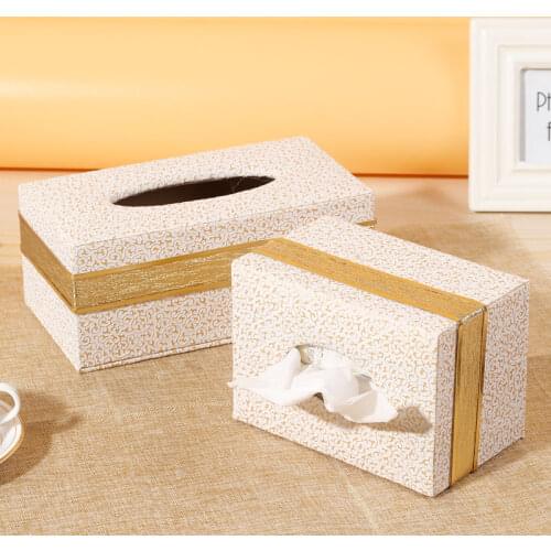 High Quality Leather Tissue Box Car Home Office Napkin Pumping Paper Box