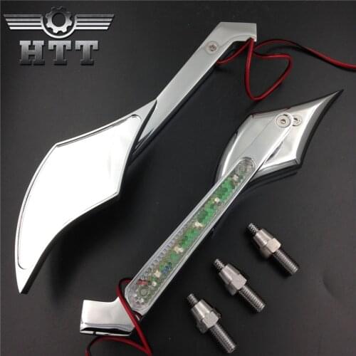Aftermarket motorcycle parts Motorcycle LED Turn signal Sickle mirrors fit for Honda CBR954RR CBR1000RR CHROM