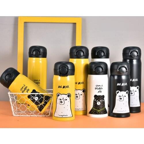 ZOOOBE 350/500ML Thermos Mug Double Wall Stainless Steel Thermos Cup Vacuum Flasks Travel Coffee Mug Thermocup for Kids Gift