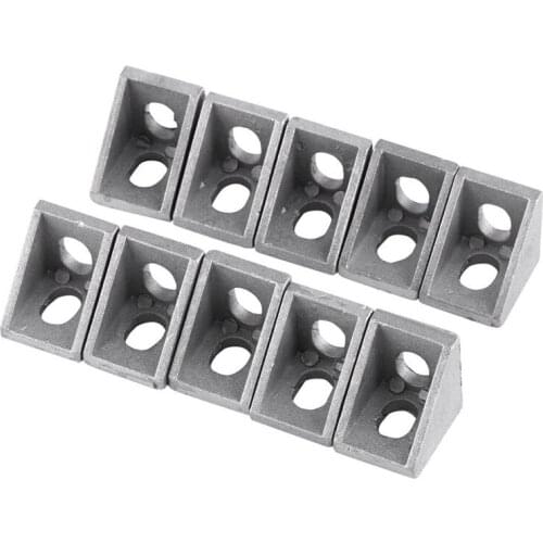10 Pcs 2020 Aluminum Corner Bracket, L Shape Right Angle Joint Bracket Fastener Home Hardware for 20mm Aluminum Extrusion (20mmx