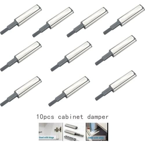 10Pcs ABS & Stainless Steel Cabinet Latch Door Drawer Push To Open System Damper Buffer Catch Kitchen Bedroom Hinge Kits