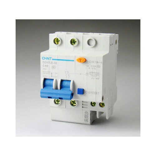10pcs DZ47LE-32 2p C10 10A 230V Earth Leakage Protection Circuit Breaker QC