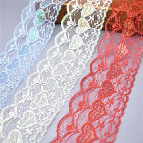 10 Yards Lace Ribbon Tape 78mm Wide Trim DIY accessory Embroidered Net Cord For Sewing wedding Decoration african lace fabric