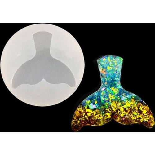 3D Fish Tail Silicone Mold Jewelry Pendant Baking Tools Handmade Soap Mold Resin Casting Mold Craft Tools Fish Fork tail