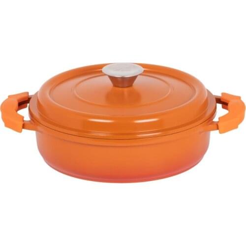 Aryılıdız Blaze Aluminum Casting Shallowly Cookware 26 cm Orange