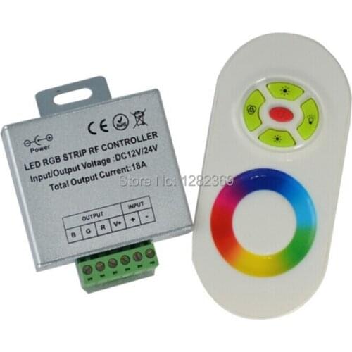 20pcs/lot DC 12V/24V 5 Keys RGB RF Aluminum Touch Controller For LED Strip / Lights Module