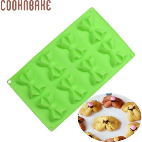 COOKNBAKE Silicone Mold for cake pastry Bow French dessert chocolate form Bowknot biscuit cake decoration tool DIY birthday