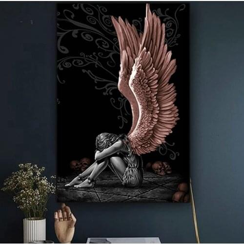 Canvas Painting Angels and Demons Poster and Prints Wall Art Picture Cuadros for Living Room Bedroom Decor Home Decor