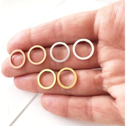 Stainless Steel Round Earrings Gold Color Brincos 2020 Fashion Jewelry Geometric Circle Stud Earrings For Women Orecchini Donna