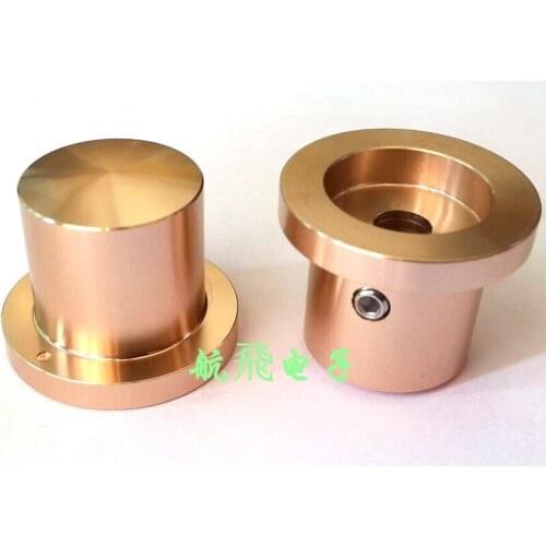 KYYSLB 28X22mm Handle 20mm Amplifier Chassis Knob All Aluminum Alloy Solid Knob Potentiometer Volume Knob Champagne Gold Audio