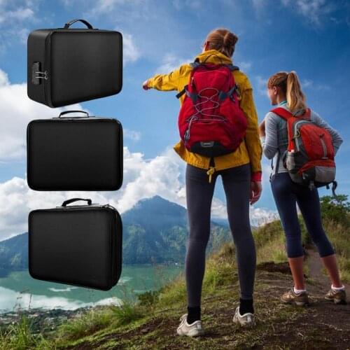 Fireproof File Data Bag Multifunctional Waterproof Storage Pouch with Zipper