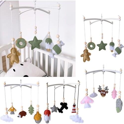 Baby Crib Mobile Rattle Felt Wind Chime Pendant Bed Bell Toys Kids Room Decor XXFE