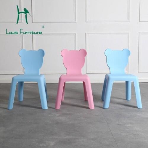 Louis Fashion Children Chairs Modern Stools Home Learning Write Simple Baby Plastic