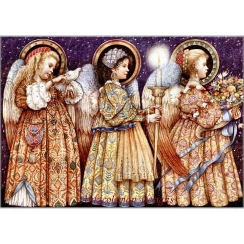 Needlework for embroidery DIY DMC High Quality - Counted Cross Stitch Kits 14 ct Oil painting - Three Angels