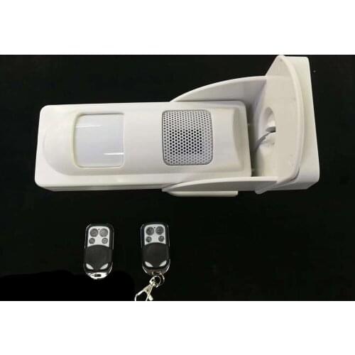 Outdoor Waterproof Solar Alarm System Pet Immune PIR Sensor Reminder(Sound and Flash when Alarm) + 2pcs Remote Controller Specif