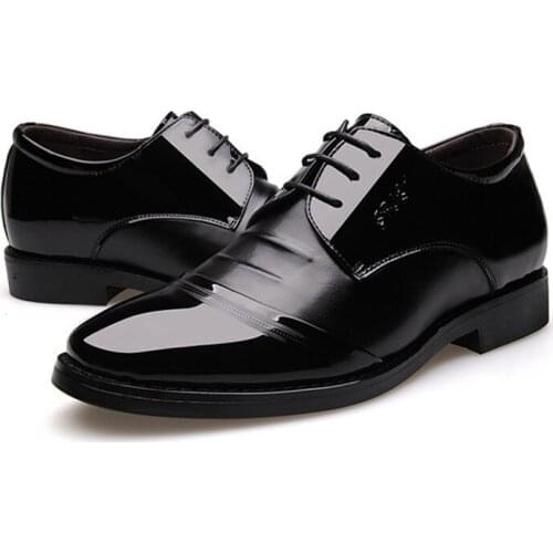 Mazefeng Brand 2020 Newly Mens Quality Patent Leather Shoes White Wedding Shoes Size 38-48 Black Leather Soft Man Dress Shoes