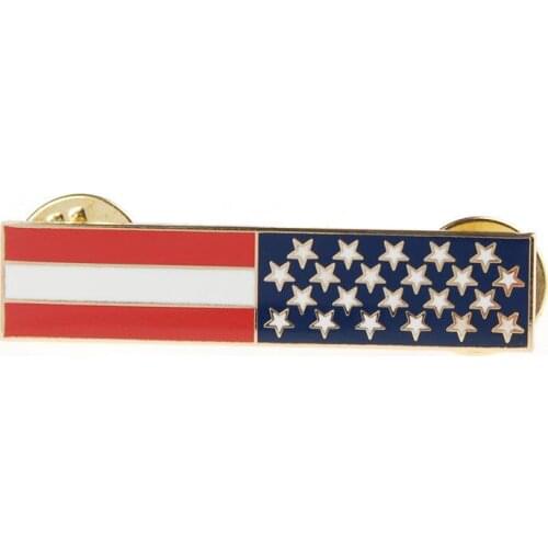 New US Metal US Flag Clothes Pin Badge - US077