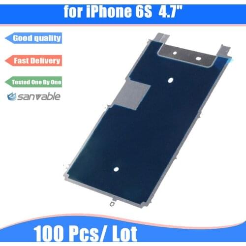 For iPhone 6S 100pcs/lot Original Inner Metal LCD Shield Back Plate With Heat Dissipation Adhesive Replacement Parts free DHL