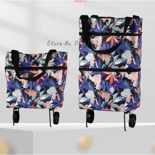 Grocery Cart, Small Cart, Shopping Cart, Foldable, Portable, Home Elderly Trailer, Supermarket Shopping Bag, Grocery Bag