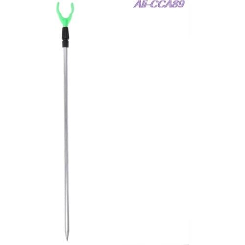 With 2 Sections Adjustable Telescopic Fishing Holder Aluminium Fishing Rod Pole Rack V Holder Bracket Support Stand