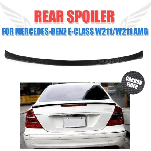 Carbon Fiber Auto Rear Spoiler Trunk Boot Lip Wing for Mercedes Benz E Class W211 / W211 AMG 2002-2008 Car Tuning Parts