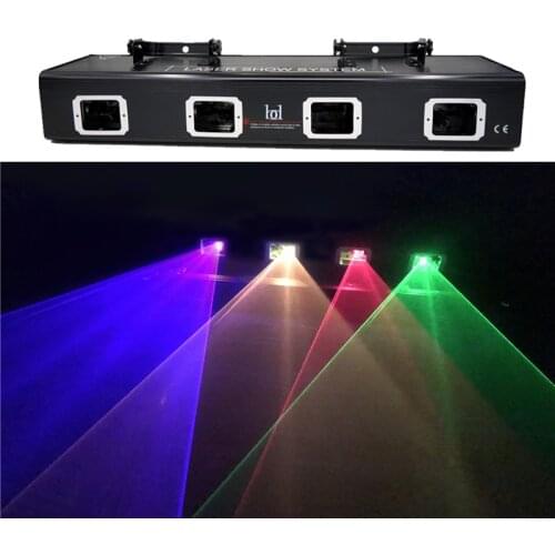 Vier Lens Sterke Rgby Laser Show Systeem Stage Disco Party Kerst Decoratie Laser Verlichting Dmx Dj Apparatuur Project