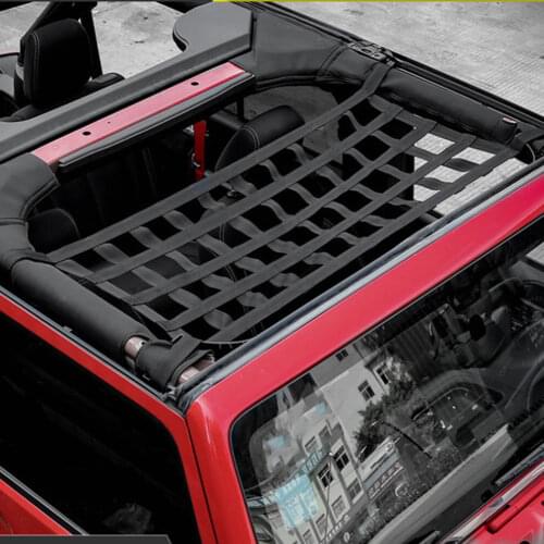 Heavy Duty Sunshade Soft Roof Net Exterior Network Storage Top Cover Car Hammock Cargo Rest Bed For Jeep Accessories