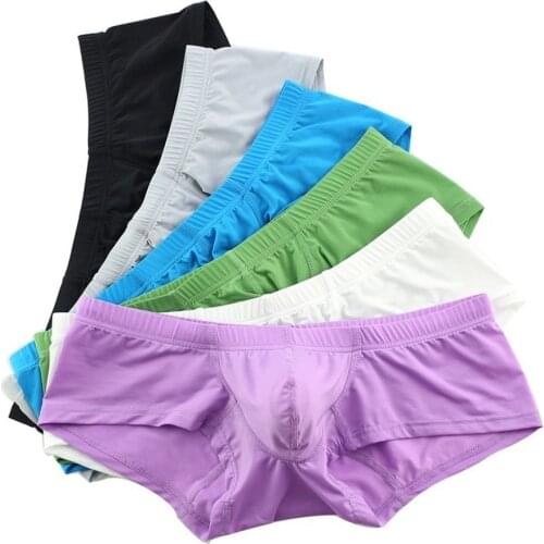 3/6PCS Mens Underwear Boxers Big Bulge Pouch Underpant Male Panties Boxer Men Shorts Trunks Beachwear Bikini Nightwear Wholesale