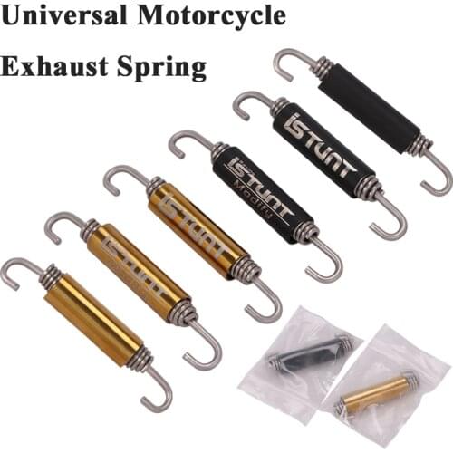 2PCS Universal Motorcycle Exhaust Spring Hooks Stainless Steel Front Middle Link Pipe Rotatable Metal Springs Practical Thicken