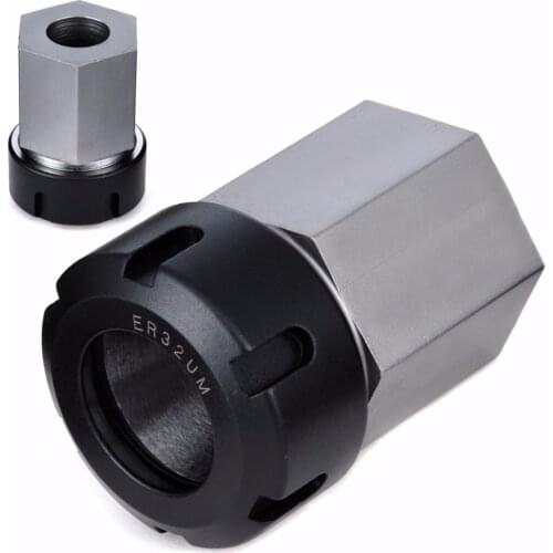 1PCS Square Hex ER32 Collet Block 80mm Collet Chuck Block Holder For Lathe Engraving Machine