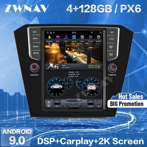 128GB Verticl Screen For Volkswagen VW Passat B8 Magotan 2014+ Android 9 multimedia Player GPS Audio Radio Auto Stereo Head Unit