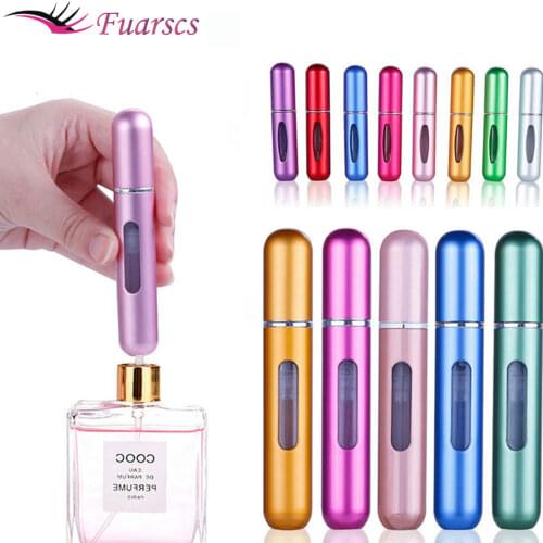 8ml Refillable Mini Perfume Bottle Portable Aluminum Atomizer 5ml Refill Perfume Spray Bottle Cosmetic Container For Travel